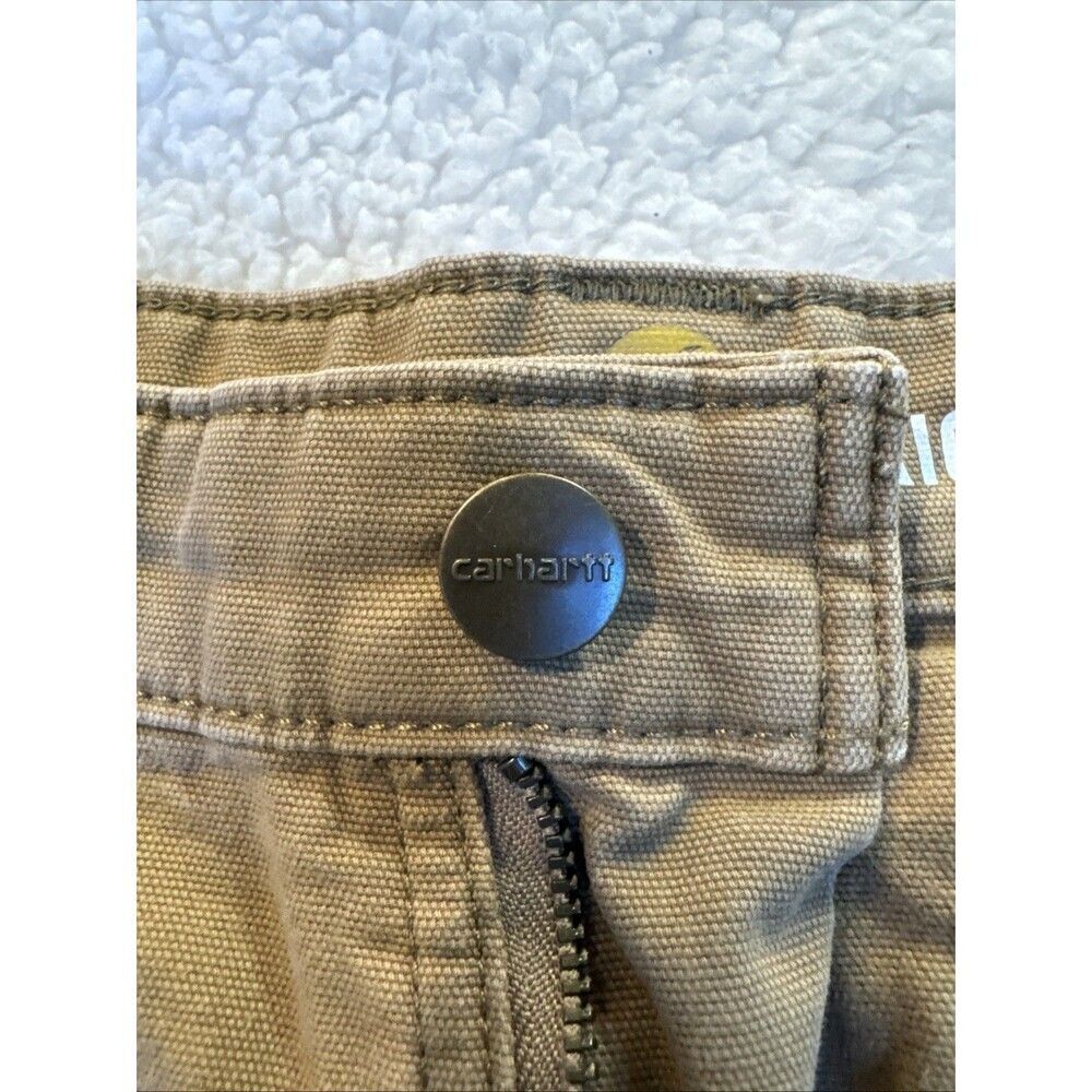 Carhartt Rugged Flex Original Fit Work Women's Short Brown Size 8 - Picture 3 of 9